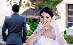 wedding bride and bartender